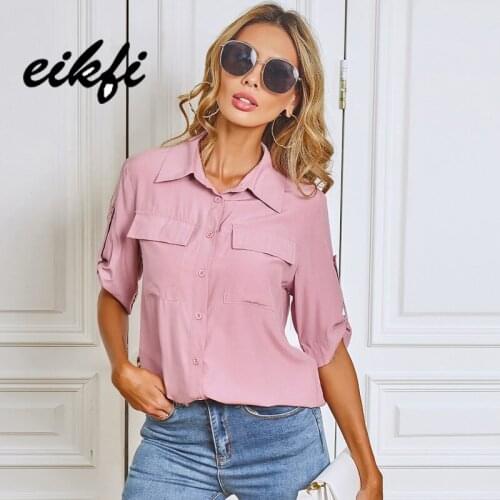 Розовые блузки EIKFI China At AliExpress