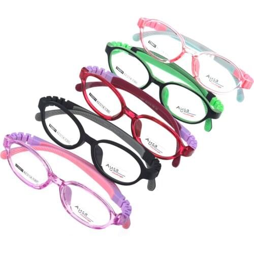 Children Glasses Frames TR90 Flexible Kids Silicone Glasses Baby Eyeglass Kids Rubber Glasses Pink Unisex