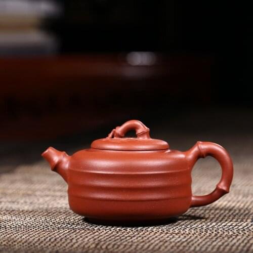 Yixing authentic undressed ore qing bamboo pot of cement are recommended by the manual line craft NiXinAn teapot