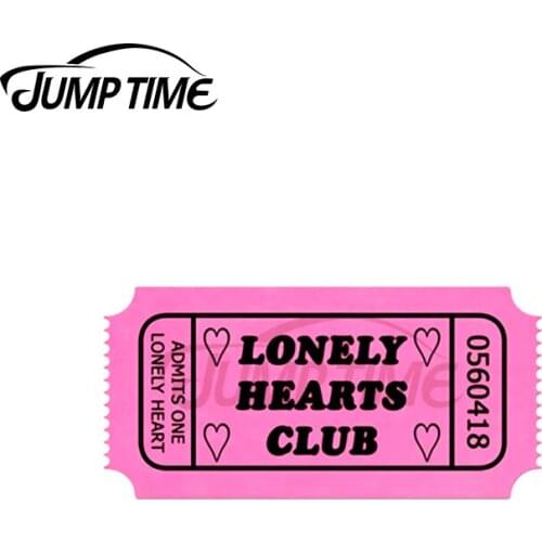 JumpTime 13 x 4.3cm For Lonely Hearts Club Decal Car Door Occlusion Scratch Car Stickers Windshield Personality Graphics