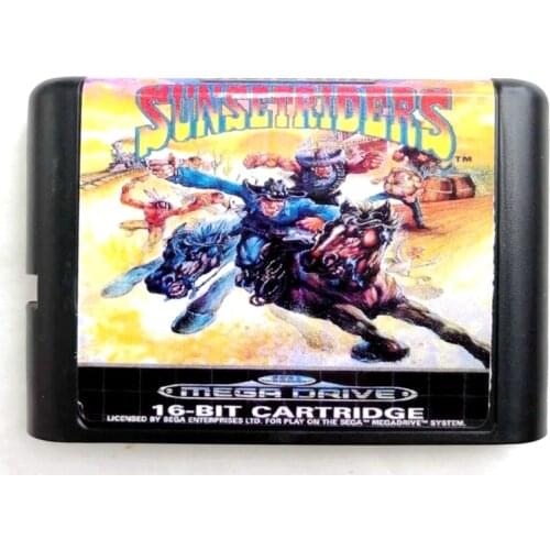 Sunset Riders 16 bit MD Memory Card for Sega Mega Drive 2 for SEGA Genesis Megadrive