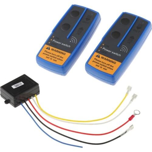 2pcs Wireless Winch Remote Control Kit 12V Recovery Switch Winch Solenoid Relay Contactor for Truck Jeep ATV SUV 7000-15000lbs
