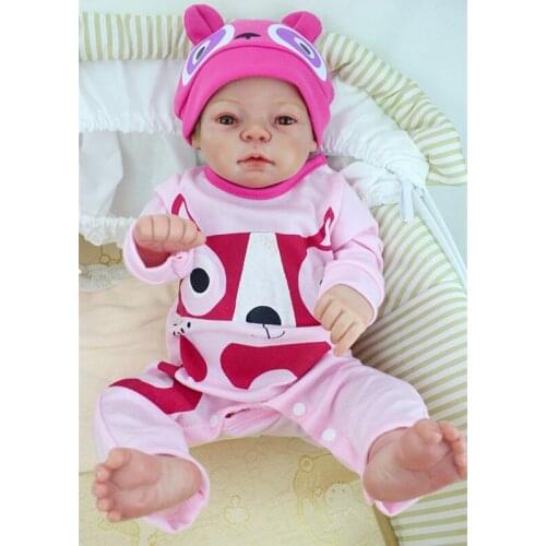 2017 New 55cm Full Silicone Reborn Girl Baby Doll Lifelike Newborn Realistic Princess Babies Doll Lovely Birthday Gift Juguetes