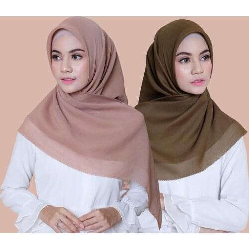 Muslim Hijab Scarf Cotton Plain Headcloth 110*110cm Big Square headband Islamic Woman Headscarf Scarves Shawl Wrap Turban