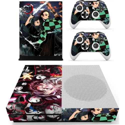 Demon Slayer Kimetsu no Yaiba Skin Sticker Decal Cover For Xbox One S Console & Controllers For Xbox One Slim Skin Sticker Vinyl