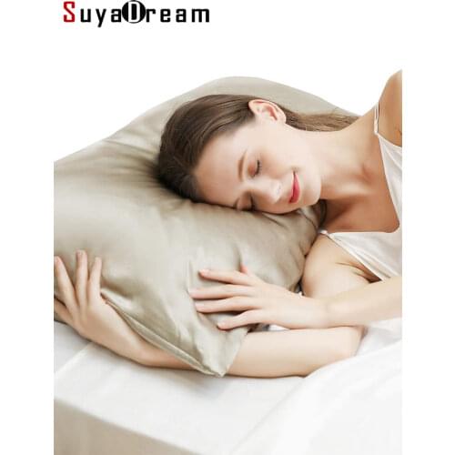 SuyaDearm 1Pc Two-Sided 19mm 100% Mulberry Silk 76CMX51CM Hypoallergenic Pillowcase Skin Face Hair Beauty Care White