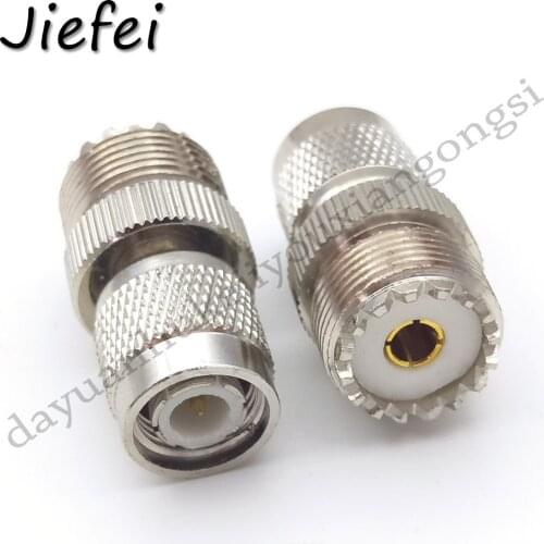 10-50Pcs Brass New UHF SO239 Female Jack to TNC Male Plug RF Straight Coaxial Adapter UHF to TNC Connector for Radio Antenna