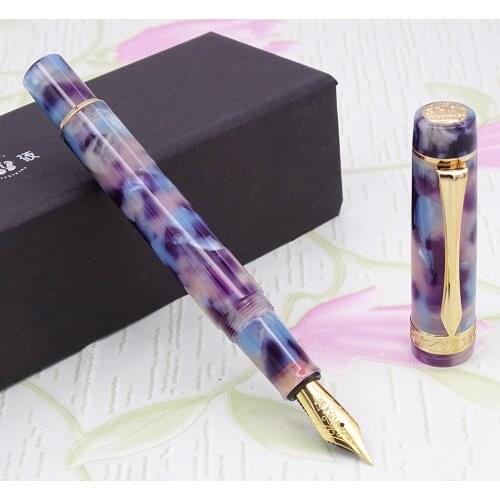 LIY (Live In You) Mountain Series Resin Celluloid Fountain Pen Schmidt Fine Nib Converter Awesome Writing Pen Collection-Tingsha