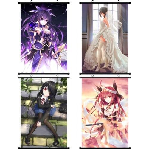 1pcs Japan Cartoon DATE A LIVE Anime Printed Poster Scroll Picture Home Wall Decor Cosplay Prop Women Men Gift New