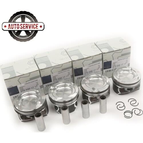 4pcs Pistons & Rings 1.6T M270.910 For Mercedes-Benz W176 A180 A 200 W246 B180 B200 C117 CLA 180 CLA200 X156 GLA 200 2700301717