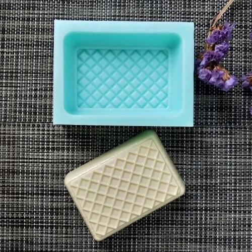 QT0143 PRZY Waffle Biscuit Silicone Mold Soap Mould Handmade Soap Making Molds Candle Silicone Mold Resin Clay Mold Eco-friendly