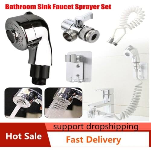 Bathroom Faucet Sprayer Sprinkler+Base+Hose+Valve Set For Hand Basin Sink Nozzle Anti-splash Water Filter Adapter Shower Head