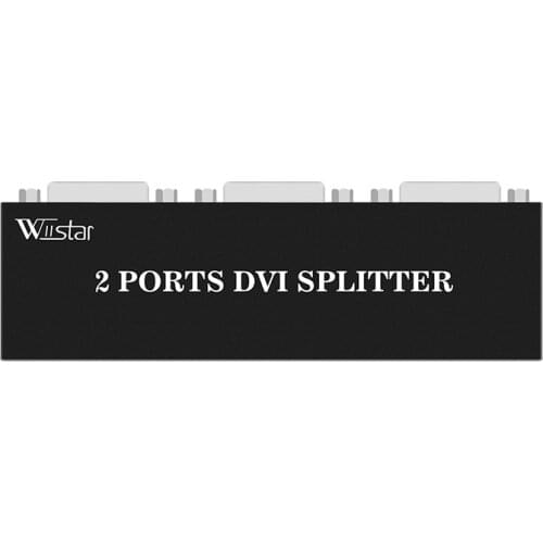 DVI Splitter 1X2 DVI-D Distributor 1 in 2 Out for Engineering Projector Monitor Computer Graphic Card