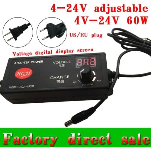 Adjustable 3V-24V12v36v adapter with display screen of voltage 15v17V/16v/22v/21v/14v/13.6V8V5A30v DC power supply adatper