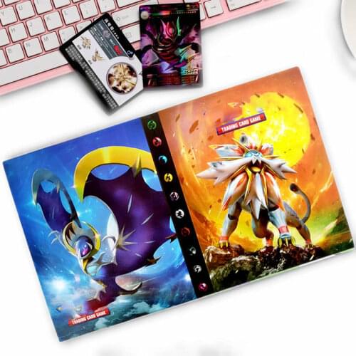 TAKARA TOMY 240Pcs Cartoon Pokemon Game Cards Album Collections Book Holder Album Binder Folder Top Loaded List Toy Gift For Kid