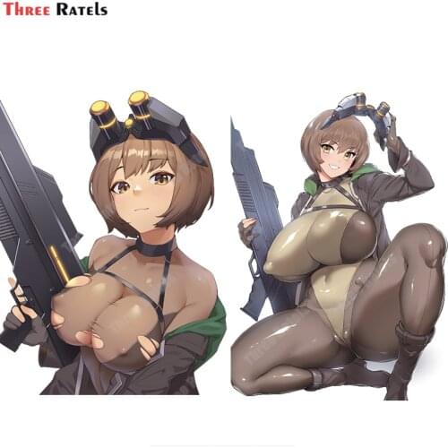 Three Ratels A821 T 2 Brownie Last Origin Anime Game Sticker For Toyota Prado Auto Accessories Decoration Decals