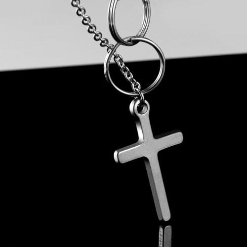 Vintage Gothic Pendants Cross Necklace Cool Street Style Necklaces for Men Women Unusual Chain on The Neck Chains Punk Jewelry