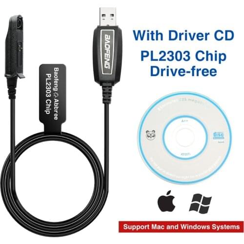 Baofeng Waterproof USB Programming Cable Driver CD For BaoFeng UV-XR UV-9R Plus A-58 GT-3WP UV-5S Waterproof Walkie Talkie