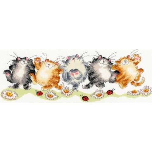 Top Manufacturer Embroidery The Cat Can Funny Cross Stitch Kits for Adults with 100% Cotton Floss & Free Shipping for Wall Decor