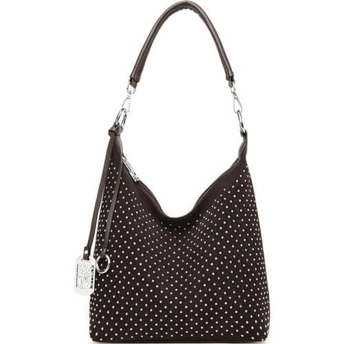 Female Leisure Nubuck Convertible Handbag Top-Handle Bags Purse 2021 New Women Real Suede Leather Shoulder Bag