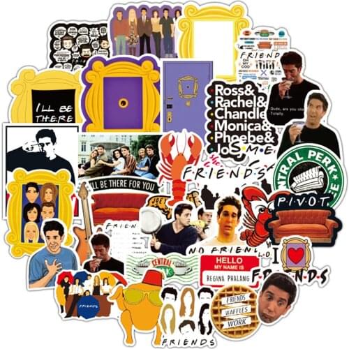 10/30/50PCS TV Show Friends Stickers DIY Skateboard Guitar Laptop Motorcycle Luggage Classic Toy Decal Funny Sticker Kid Toys