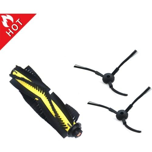 1x Main roller brush +2x Side brush replacement kit for ilife v7s V7 v7s pro robot vacuum cleaner spare parts accessories
