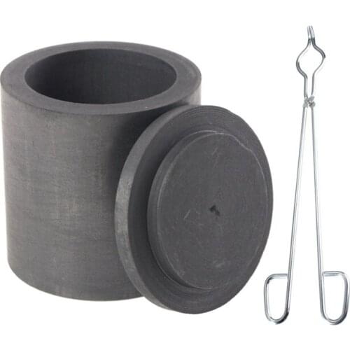 2 Pcs Graphite Melting Crucible Accessories: 1 Pcs 45Cm Stainless Steel Crucible Tong Clamp Furnace Pliers Holder & 1 Pcs 45Cm H