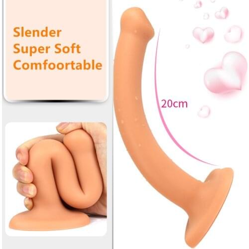 20cm Soft Silicone Anal Dildo Butt Plug Erotic Adult Sex Toy For Women Men Anus Dilator Big Anal Plug Masturbate Intimate Goods