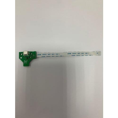 200pcs USB Charging Port Socket + flex cable ribbon For PS4 Dulshock controller with board jds-011 green