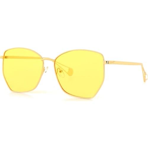 2020 top Brand Luxury Fashion Women 'S Yellow Metal Glasses UV400 APSS025504 Aqua di Polo 1987 Sunglasses