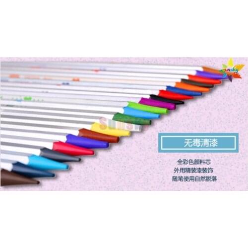 36pc/set Woodless color Pencil Rainbow Coloured Drawing Pencil Art Supplies paniting set Painting Handbook full lead draw set