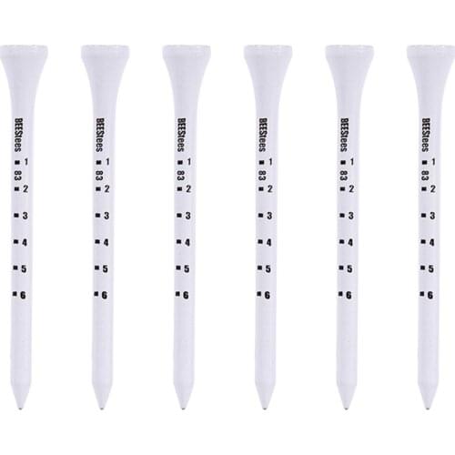 Hot Sale 50PCS Professional Golf Tees 83mm White golf wood tee