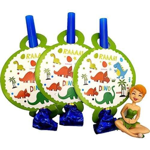 6pcs/set Colorful Dinosaur Childrens Party Supplies Birthday Blowing Dinosaur Blowout BOY Baby Party Decoration party