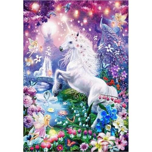 5D DIY full round diamond painting embroidery animal unicorn cross stitch diamond mosaic rhinestone home decoration gift