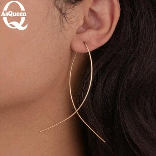 ASQUEEN Q New Fashion Jewelry Unique Simple Copper Earring Gift for Women Girl