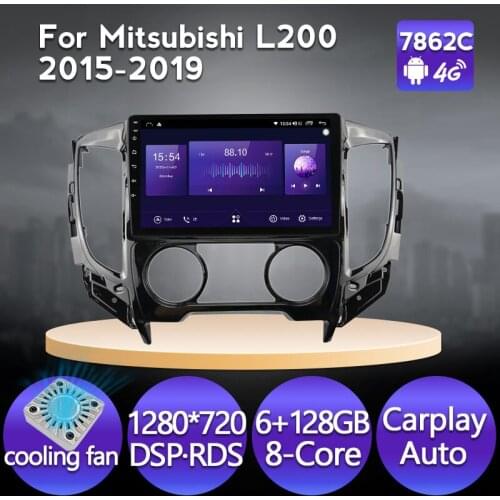 6G 128G Fan Android 11 BT Carplay Car Radio Video Multimedia Player Navigation GPS For Mitsubishi L200 5 2015-2019 2 DIN No DVD