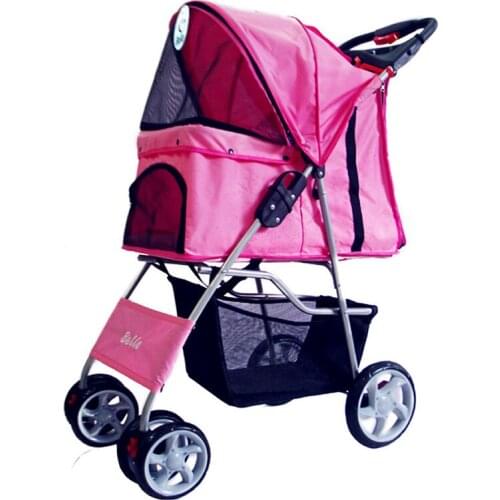 2016 Four-wheel Pet Stroller Dog Pushchair Pram/doggy /puppy Strollers For Small Medium Dogs Thickening Oxford Easy Cleaning