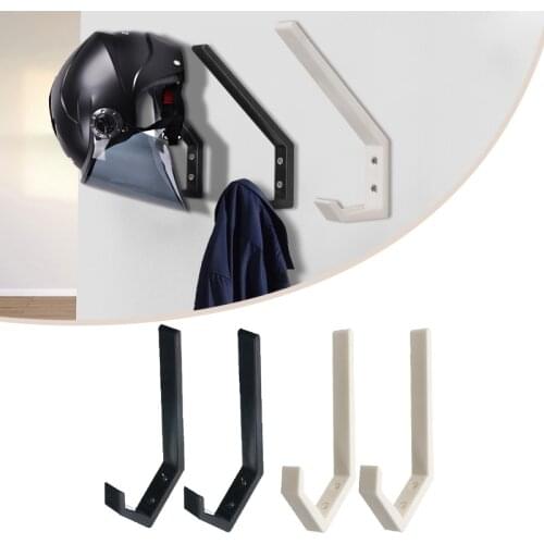 2x Motorcycle Helmet Holder Helmet Rack Multipurpose Coat Hook Jacket Hanger Home Luggage Hook Wall Mount Helmet Display Stand