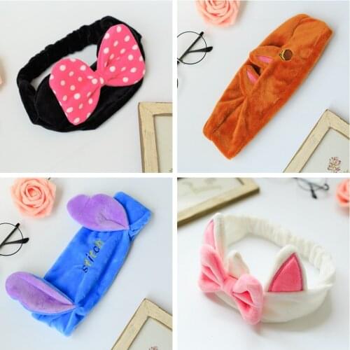 Disney Minnie cartoon doll Accessories sport hair band hair rope ring cute head wear non-slip headband rubber band head hoop