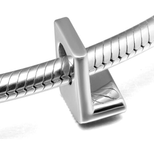 DIY Fits for Pandora Charms Bracelets Letter L Beads 100% 925 Sterling-Silver-Jewelry Free Shipping