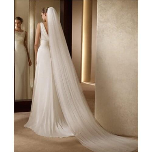ANTI Elegant Wedding Accessories 3 Meters 2 Layer Wedding Veil White Ivory Simple Bridal Veil With Comb Wedding Veil Hot Sale