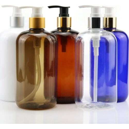 10pcs/lot Bathroom Shampoo Shower Lotion Dispenser Bottle 500ml Plastic Screw Pump Bottles Empty Bottle