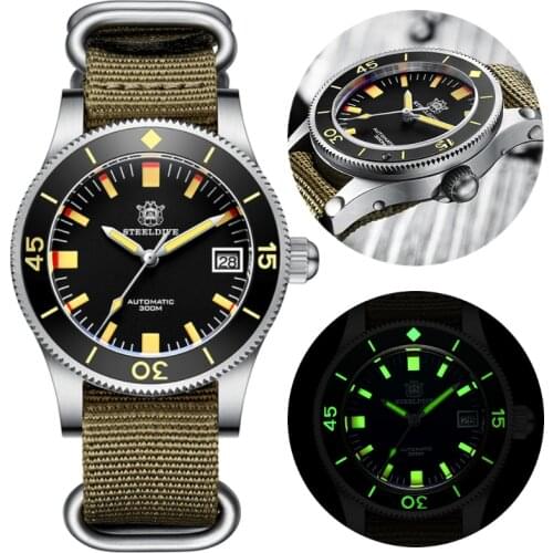 Steeldive 2021 Dive Watches For Men Super Luminous Japanese NH35 Automatic Movement Sapphire Glass Mens Diving Wristwatch SD1952