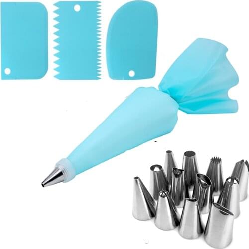 17 pcs set Cream Nozzles Pastry Tools Accessories For Cake Decorating Pastry Bag Kitchen Bakery Confectionery equipment