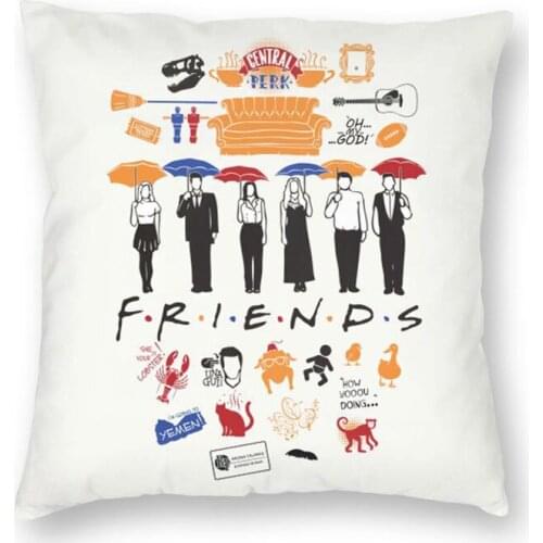 Friends Cushion Cover 40x40cm Home Decorative 3D Print Throw Pillow for Sofa Two Side Office Pillows Decor Home