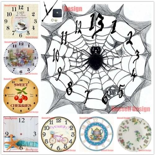 New Christmas gift 5d diamond mosaic sale with clock anime 5d diamond embroidery with clock Christmas gift for home wall sticker