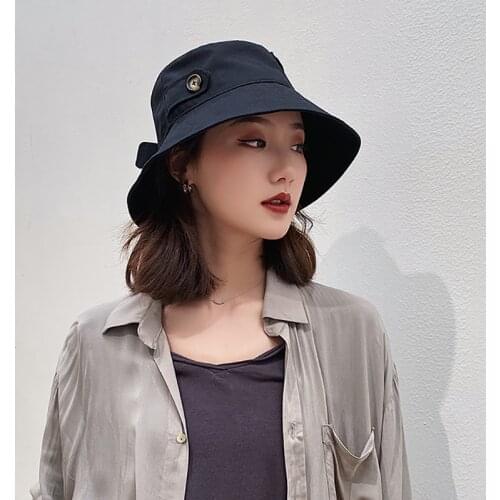 2021 New Arrival Summer Panama Hat for Women Fashion Large Brim Sun Hats Neck Protection Ladies Bucket Hat Youth