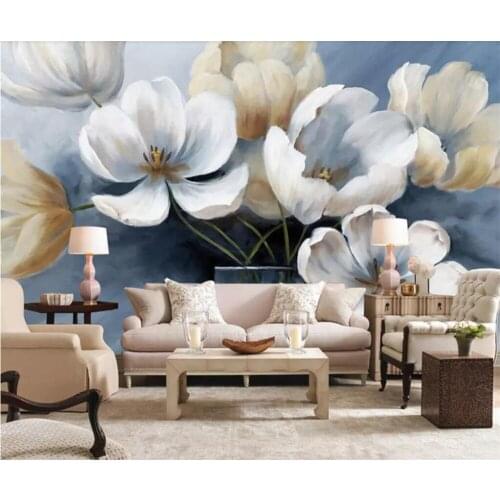 Beibehang Custom photo wallpapers mural 3d home decoration oil painting floral background wall living room bedroom 3d wallpaper