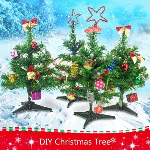 Christmas Tree Childrens Handmade DIY Stereo Wooden Christmas Tree Scene Layout Christmas Decor Artificial Christmas Tree