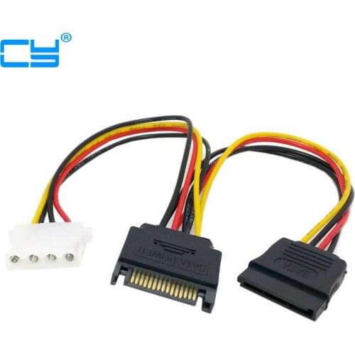 SATA 15pin power to SATA 15pin & IDE 4pin Power Splitter cable for Motherboard and Hard disk